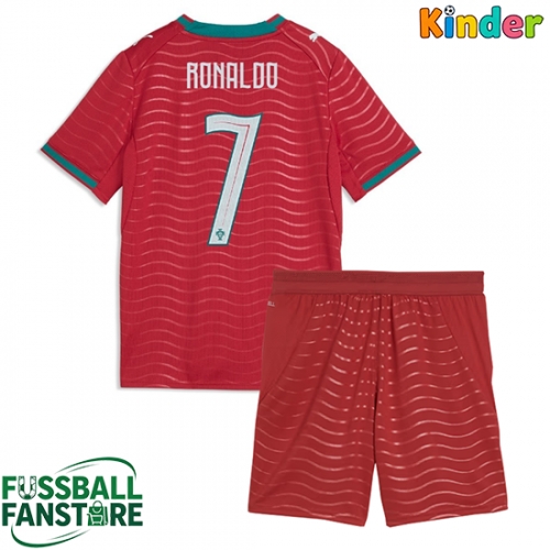 Portugal Cristiano Ronaldo #7 Replik Heimtrikot Kinder WM 2026 Kurzarm (+ Kurze Hosen)